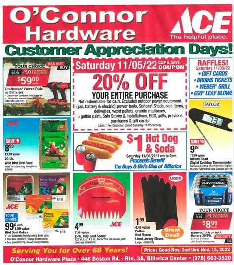 Oconnors hardware - O’Connor Hardware & Rental was founded in 1954 by Jeremiah P. O’Connor in a small 1,500 square foot store in Billerica Center. In 1969 O’Connor Hardware joined Cotter and Company (TrueValue) a Chicago based buying group. In 1973 the store moved to Tower Farm Rd. into a new 12,500 square foot store less than a mile from the original location.